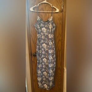 Floral Side Slit Maxi Dress